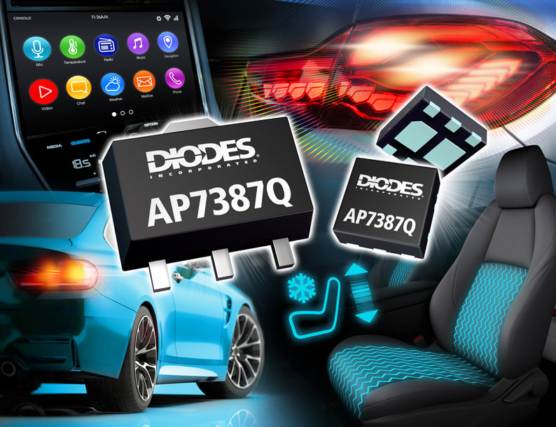 LDO von Diodes Incorporated bietet geringsten Ruhestrom und breite Eingangsspannung für 12- und 24V-Automotive-Systeme